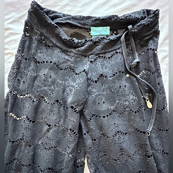 Letarte Black Lace Swim Coverup Pants - Picture 2 of 4